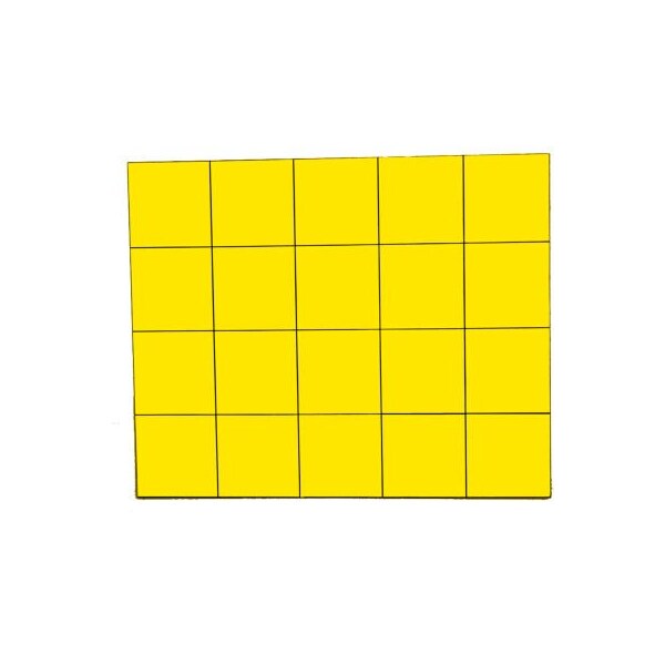 3/4" Yellow Magnetic Squares 20/Pk